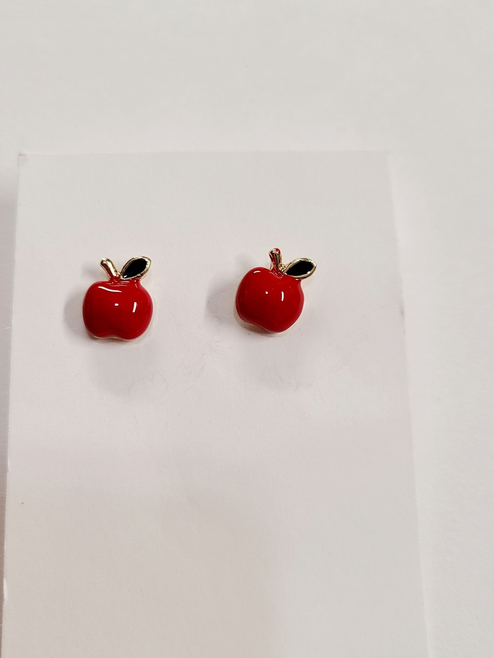 Red Apple Stud Earrings